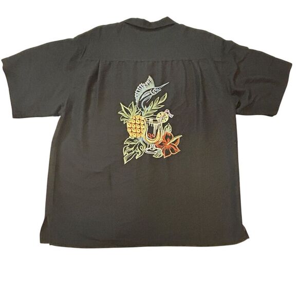 Weekender Button up shirt Sz L Embroidered Tropical Marlin Resort Wear Beach - Picture 3 of 10